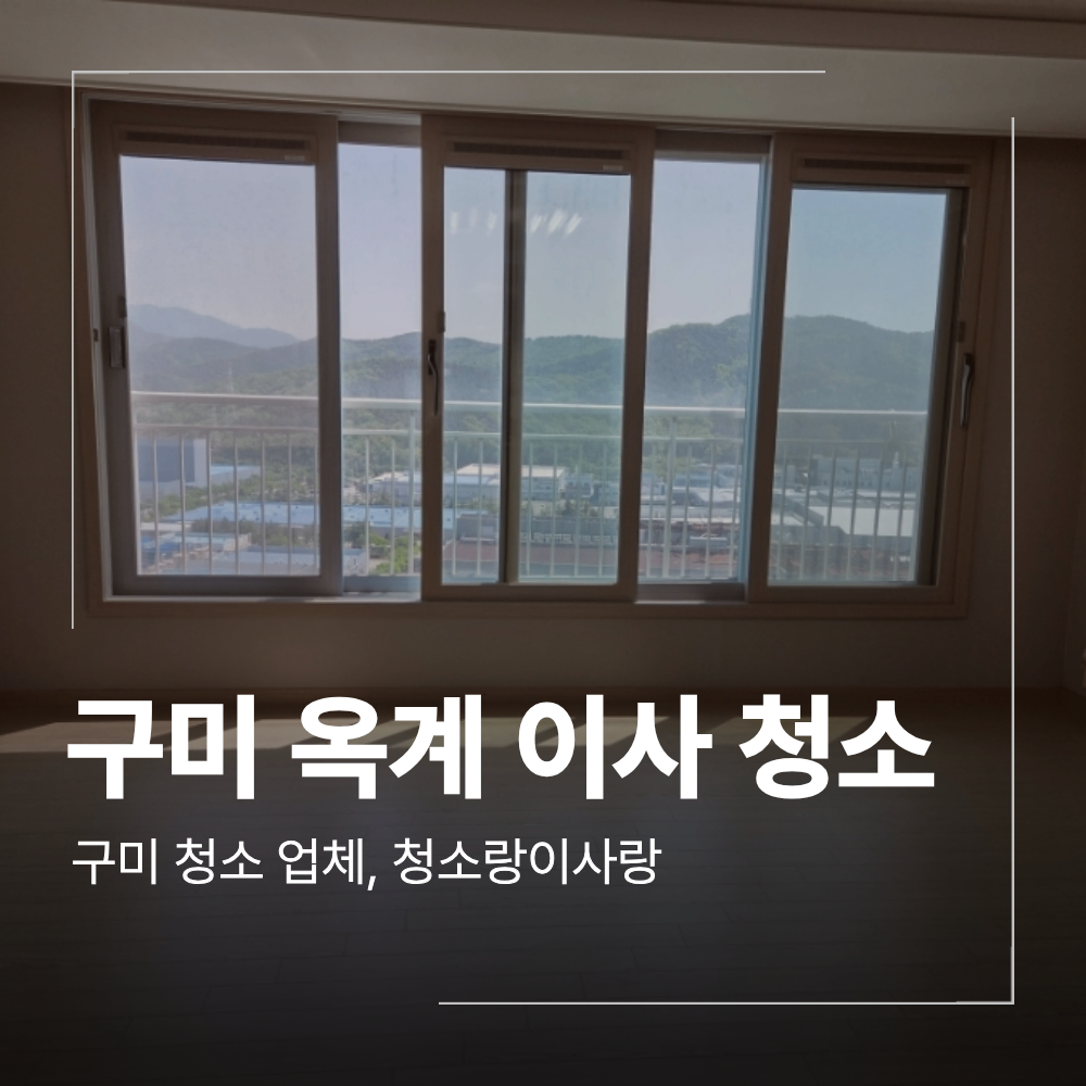 구미 청소 업체 옥계 세영리첼 30평 이사청소 작업